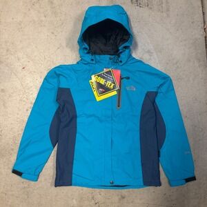 The North Face Gore Tex Men's Waterproof Shell Jacket Blue Size Large or medium